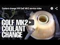 Coolant change VW Golf MK2 service video