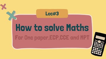Basic Mathematics Concepts for MPT 2026 and CCE Screening