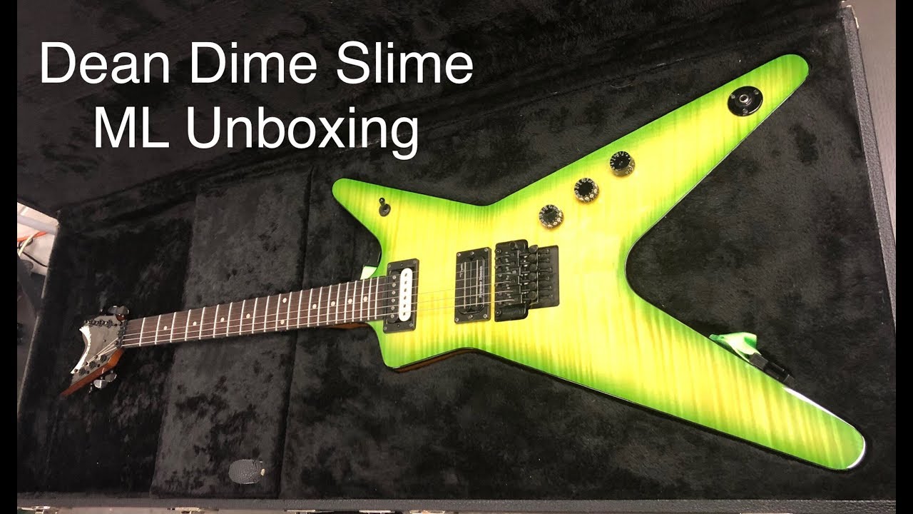 Dean Dimebag Dime Slime ML Guitar Unboxing - YouTube