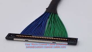 Amphenol micro coax cable Shenzhen China factory micro-coax bundle low noise ultrasound grade MPO MT
