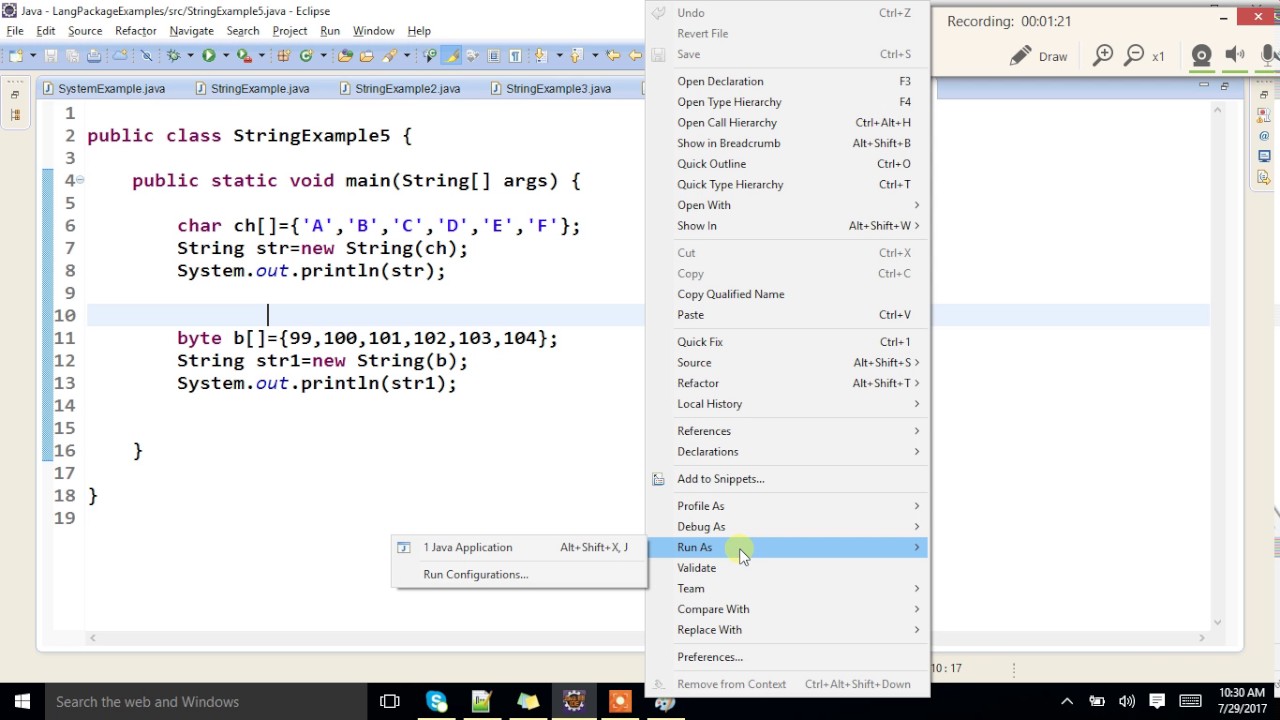 String class parameters in java - YouTube