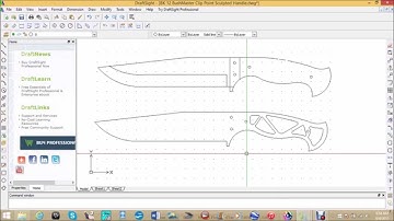 Drawing a Large Hunting Knife with Draftsight CAD