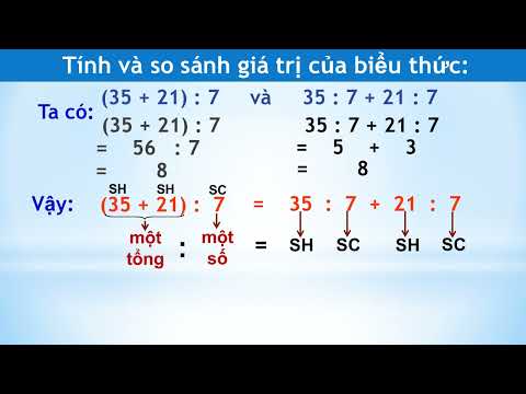 Toán Lớp 4 Tuần 14 Tiết 1: Chia một tổng cho một số