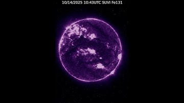 Sun 24 Hour Timelapse | Iron VIII & XXI / 131 Å | UV (October 14, 2025) #shorts