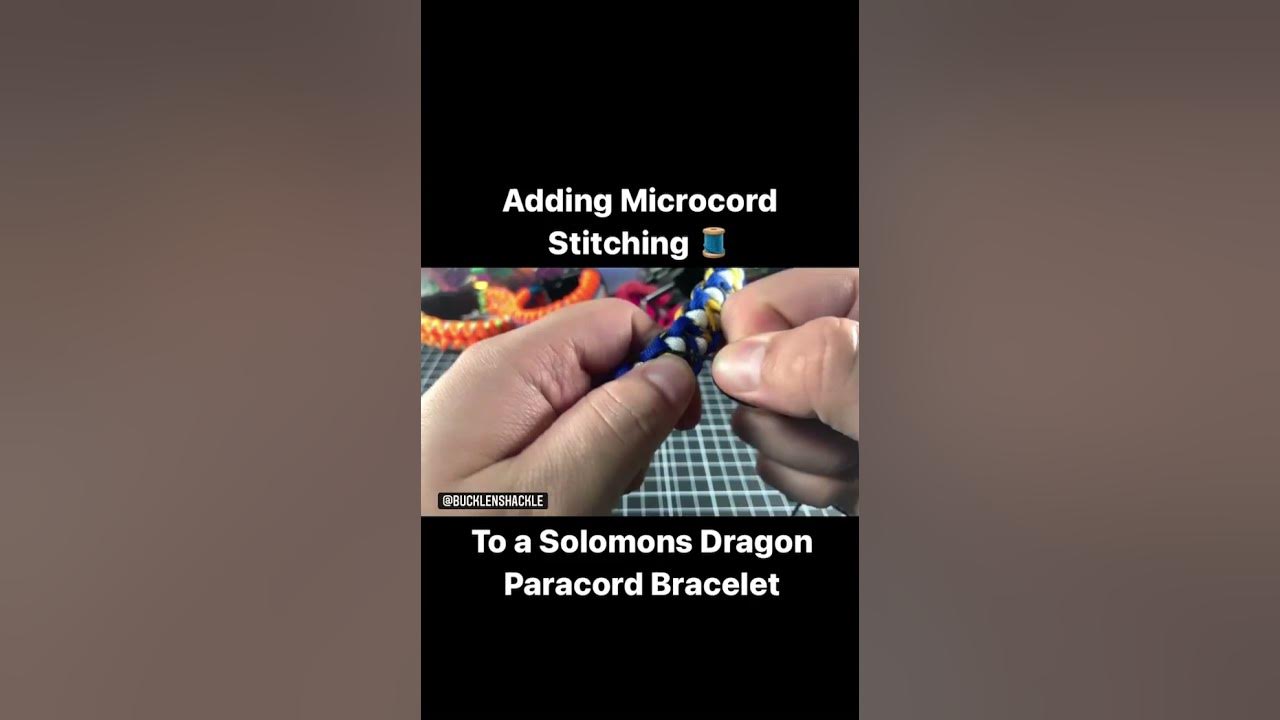 Stitching Microcord onto a Paracord Bracelet 