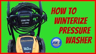 How to winterize your power washer