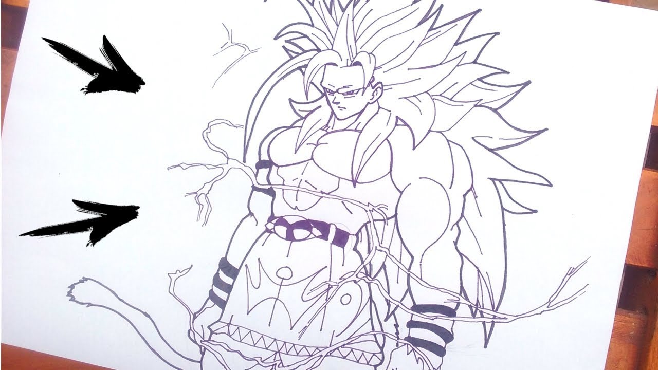 Como Desenhar o Goku SSJ 5 - Passo a Passo 