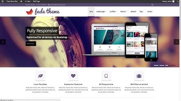 Fade Theme: Theme installation and import dummy data