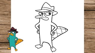 HOW TO DRAW Perry the Platypus | Phineas and Ferb @amandadrawings