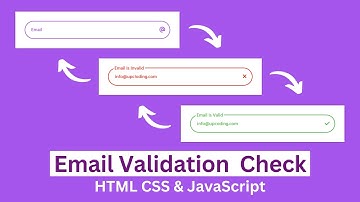How To Make Email Validation Check Using HTML CSS & JavaScript | Check Email Valid or Not @rs15j