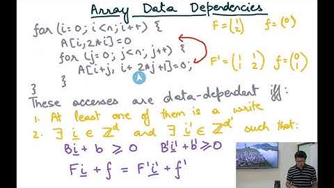 Compiler Design Module 138 : Array Data Dependencies
