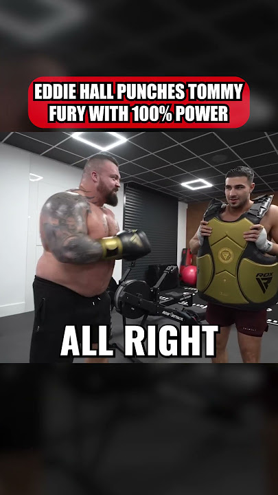 Eddie Hall punches Tommy Fury with full power! #boxing