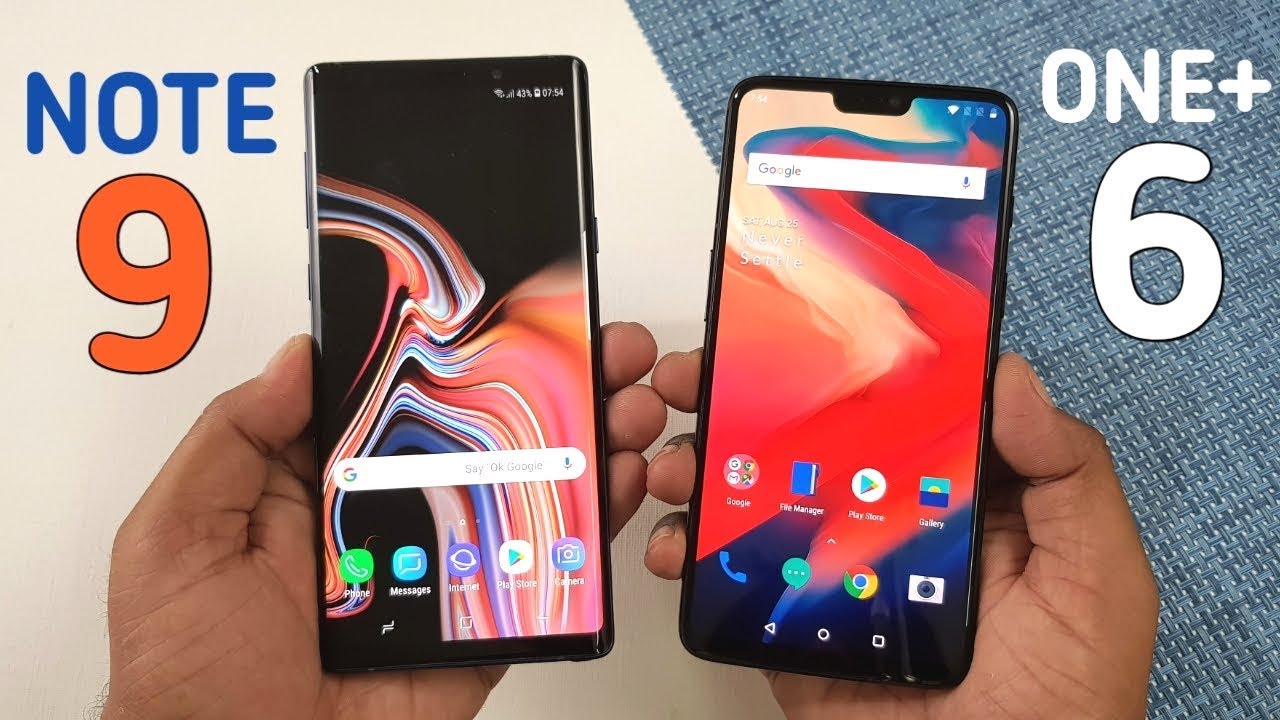 samsung note 9 vs oneplus 6 speed test