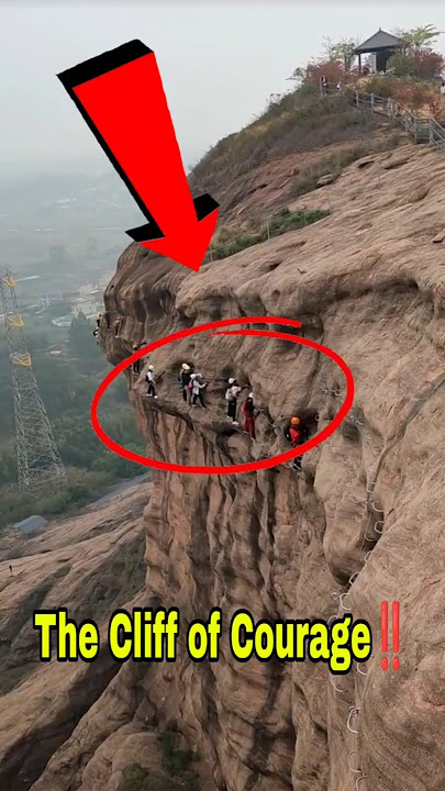 would you dare to climb this cliff⁉️ #shortvideo #shorts