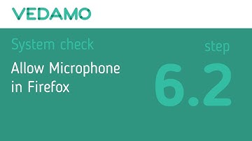 VEDAMO Virtual Classroom: System Check Step 6.2 - Allow Microphone in Firefox