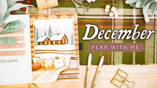 December 2023 Bullet Journal Setup • PLAN WITH ME ❄ Winter Cabins BuJo Theme with Watercolors