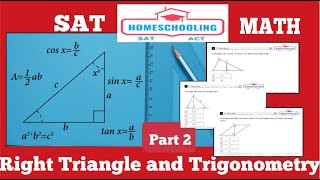 SAT MATH | Right Triangle and Trigonometry [Part 2] | Tough questions | Homeschooling SAT prep