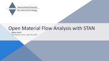 Open Material Flow Analysis with STAN - Oliver Cenčič