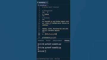 Python #Shorts - min() function