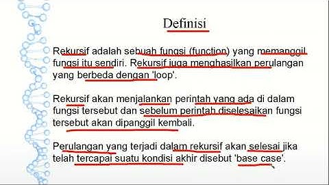 Vidio Konsep 1 Modul 6 Rekursif
