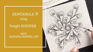 With Tangle EDDYPER, a simple Zentangle Mini Project, tangle along