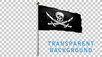 PRE-KEYED 3D ANIMATED PIRATE FLAG HD ULTRA REALISTIC !!