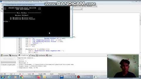 Program untuk rangkaian seri dan paralel menggunakan Dev c++