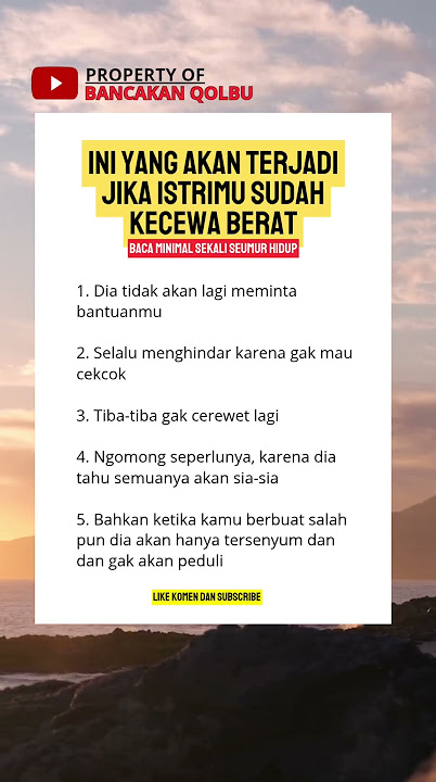 Yang terjadi jika Istri sudah kecewa berat #motivasiislami #ramadhan2025