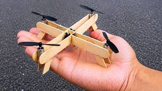 How To Make A Drone At Home | Diy Popsicle Stick Mini Quadcopter