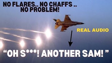 F-16 dodges SIX MISSILES without flares or Chaffs! (REAL AUDIO)