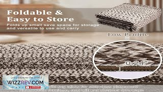 Garvee Bordered Camel 10x13 Area Rug Braided Printed for Living Room