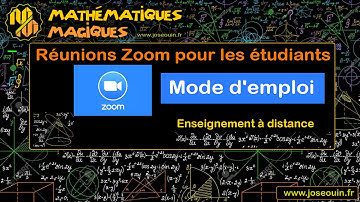 💢 Réunions Zoom pour les étudiants : Mode d