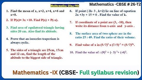 Math Class-9th part-3. Full syllabus revision. Symmetry Education #math