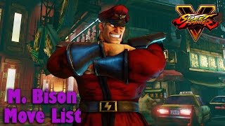 Street Fighter V - M. Bison Move List