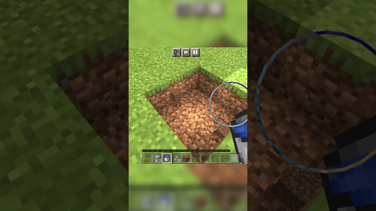 Minecraft unlimited water trick by only one water bucket