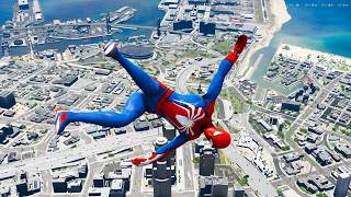 GTA 5 Spiderman Epic Jumps Compilation(GTA V Fails Funny Moments)