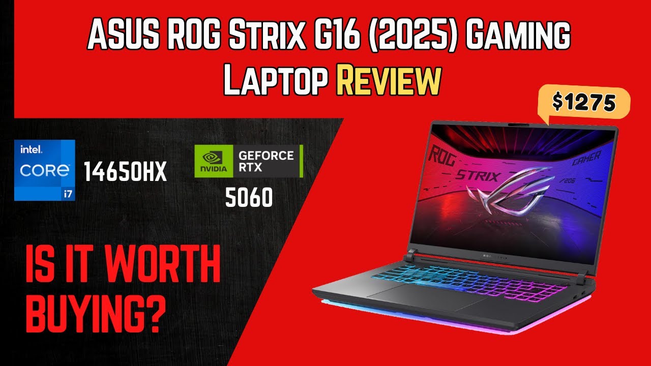 ASUS ROG Strix G16 (2025) Gaming Laptop Review | Core i7-14650HX + RTX 5060