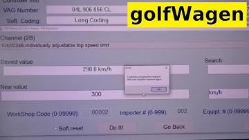 VW Golf 7 maximum speed limit coding