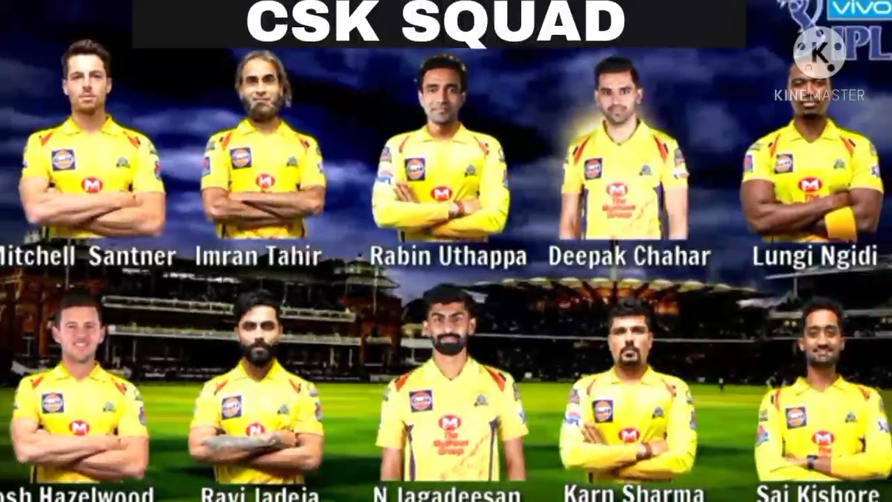 Ipl all team squad 2021