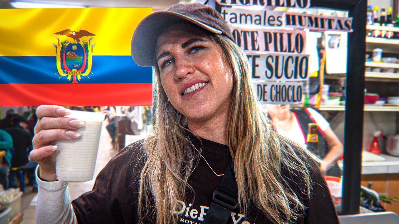 PROBANDO COMIDA EN EL MERCADO 10 DE AGOSTO 🇪🇨