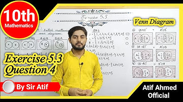 Exercise 5.3 class 10 question no 4 | Venn diagram, 10th class maths chapter 5 | ex 5.3 class 10 q 4