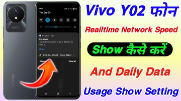 Vivo Y02 Reailtime Network Speed Show Kaise Kare ।। How To Show Daily Data Usage On Vivo Y02