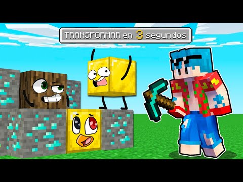 ¡EL ESCONDITE pero NOS TRANSFORMAMOS cada 30 SEGUNDOS! ? EL MEJOR ESCONDITE DE BLOQUES en MINECRAFT