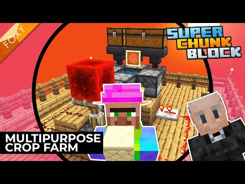 Thumbnail For Automatic Crop Farm | Super Chunk Block [2] | Minecraft Bedrock Edition 1.14 SMP