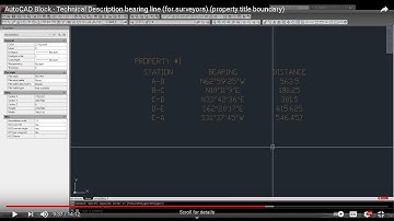 AutoCAD Block - Technical Description bearing line (for surveyors) (property title boundary)