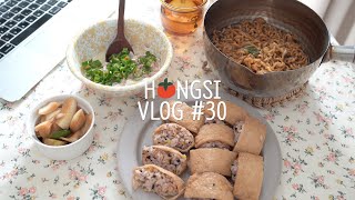 (ENG) vlog Home Dweller's Daily Shopping, Cooking, Mukbang Vlog (Granola Toast, Tofu Pockets, etc.)