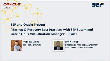 SEP & Oracle "Backup & Recovery Practices with SEP Sesam and Oracle Linux Virtualization Manager"