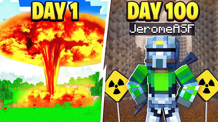 I Survived 100 Days In A Minecraft Nuclear Fallout