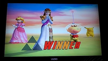 Super Smash Bros. Brawl Zelda (CPU) VS. Peach (CPU) VS. Pikachu (CPU) VS. Olimar (CPU)