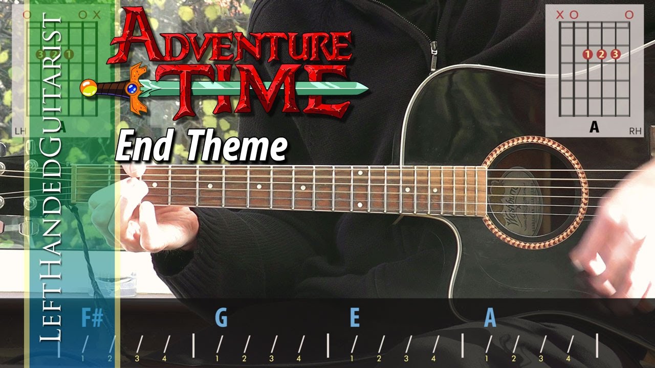 Adventure Time End Theme Guitar Lesson Youtube